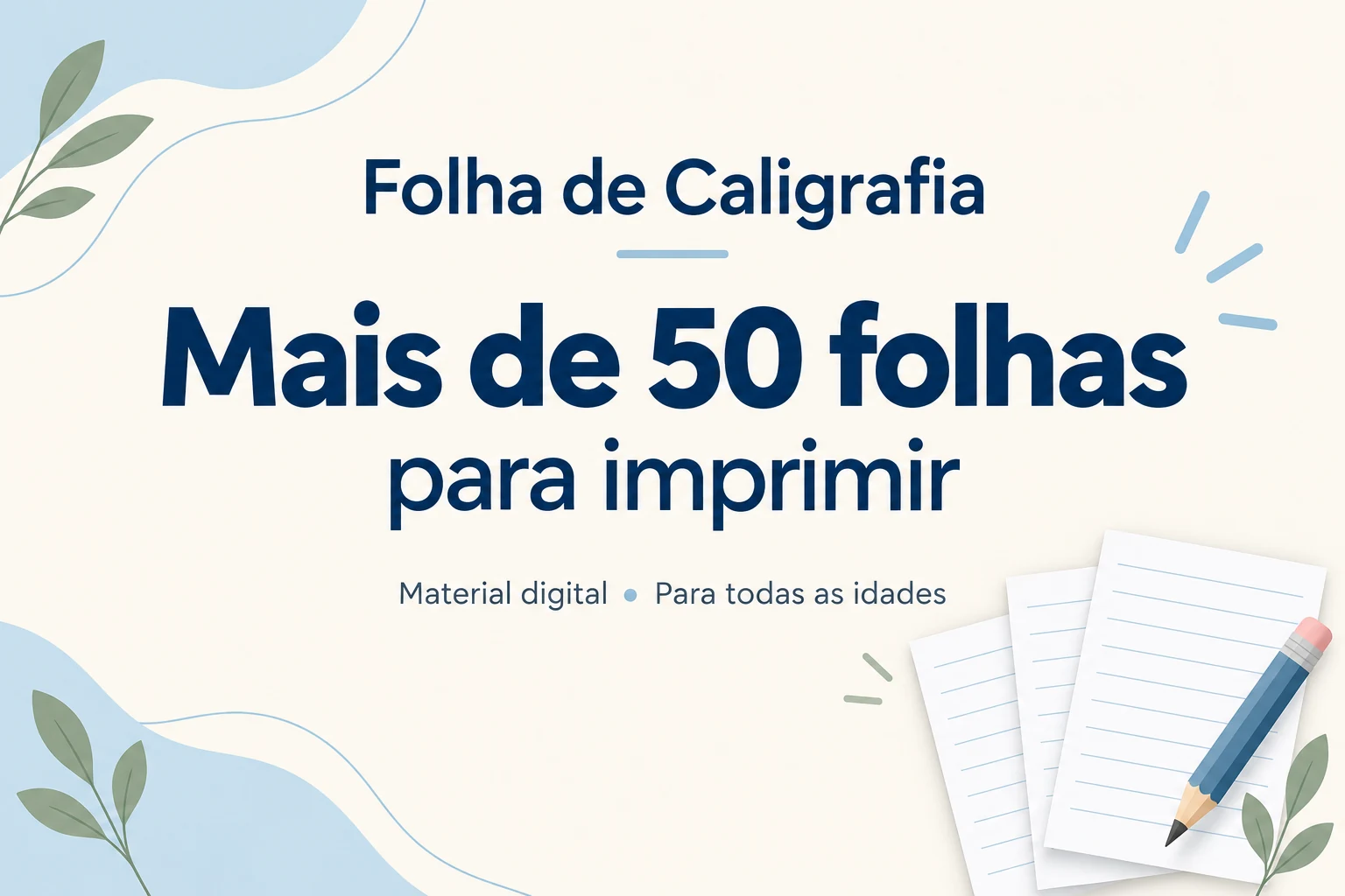 folha de caligrafia